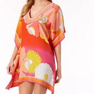 Trina Turk 100% Silk Theodora Tunic Dress Coverup or Tunic M/L